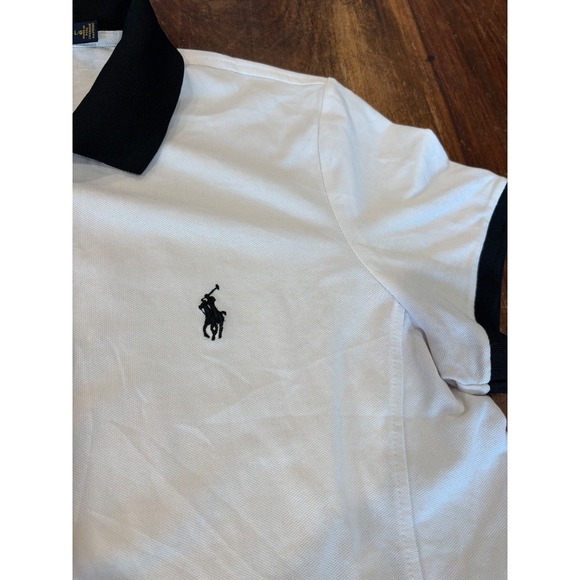 NWOT Polo Golf Ralph Lauren Women's white black shirt Tailored Fit blue label - Picture 3 of 9